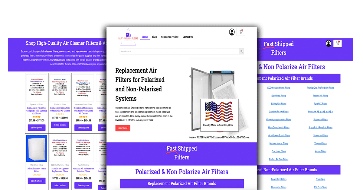 fast shipped filters layered section