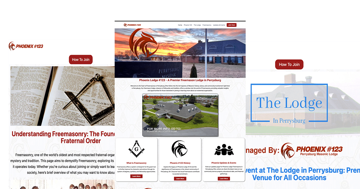 phoenix lodge website pages