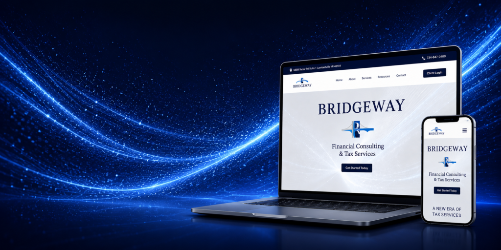 bridgeway hero section project recap web design